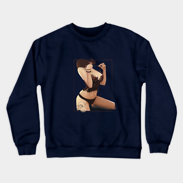 The Girl 3 Crewneck Sweatshirt by mangbo